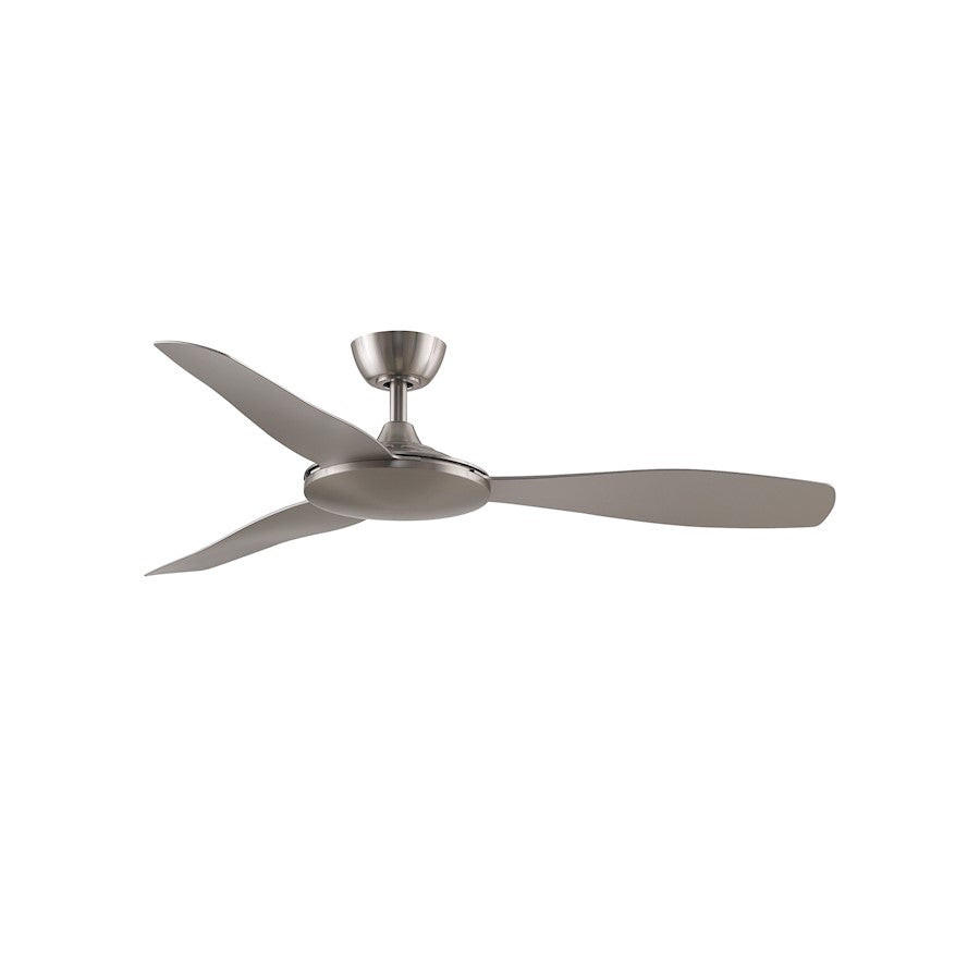 Fanimation GlideAire 52in 3-Blade Ceiling Fan | Brushed Nickel Composite | Covered Patio & Bedroom | 52 x 52 x 10 in | Model FPD8520BNBN