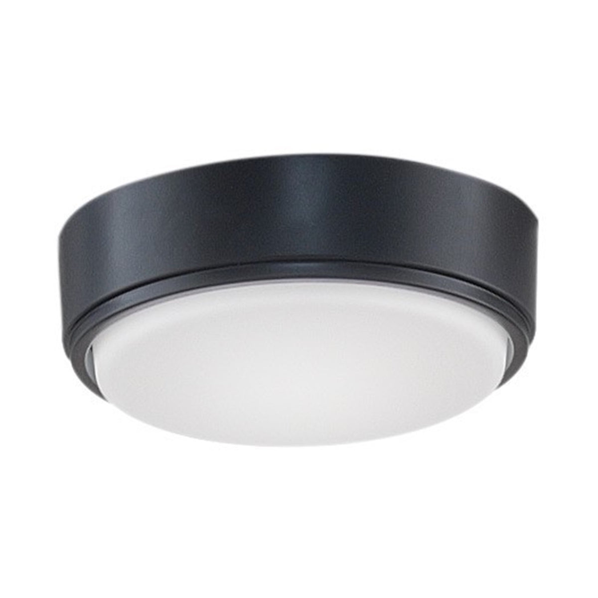 Fanimation Zonix Wet Custom LED Light Kit 6in | Black and Opal Frosted Glass | Covered Patio & Outdoor Ceiling Fan | 6 x 6 x 3 in | Model LK4660BLW