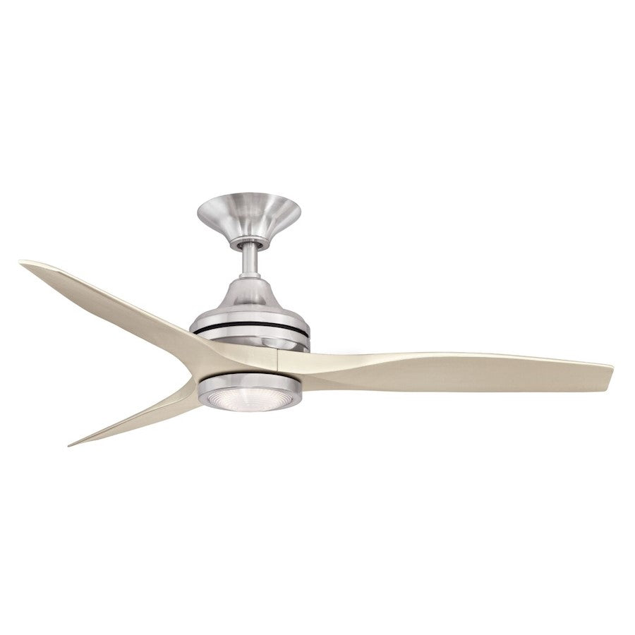 Fanimation Spitfire 60in 3-Blade Ceiling Fan Motor | Brushed Nickel Finish | Indoor & Covered Patio | 60 x 60 x 12 in | Model MA6721BBN