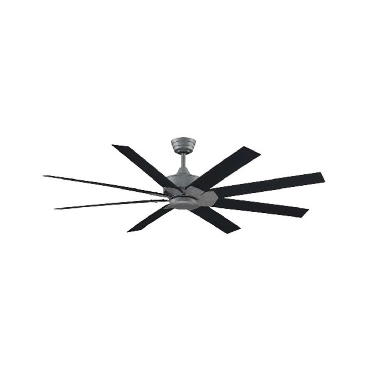Fanimation Levon Custom 52in 8-Blade Ceiling Fan | Galvanized DC Motor | Living Room & Bedroom | 52 x 52 x 16 in | Model MAD7912GZ