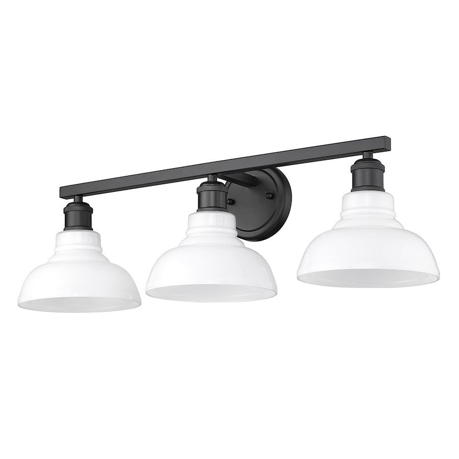 3 Light Bathroom Vanity Light, Black