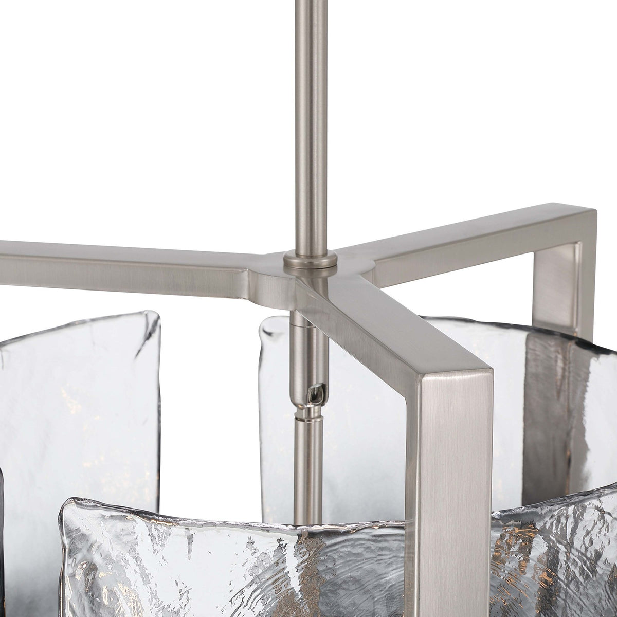 Golden Lighting Aenon 13in 3-Light Pendant | Rustic Pewter and Smoky Water Glass | Kitchen Island & Dining Room | Model 3164-3P PW-SWG