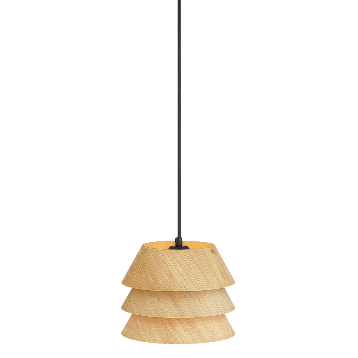 Golden Lighting Aalto 9in 1-Light Pendant | Rustic Light Walnut and Wood | Kitchen & Dining Room | 8.63 x 8.63 x 6.63 in | Model 3990-9 LWA
