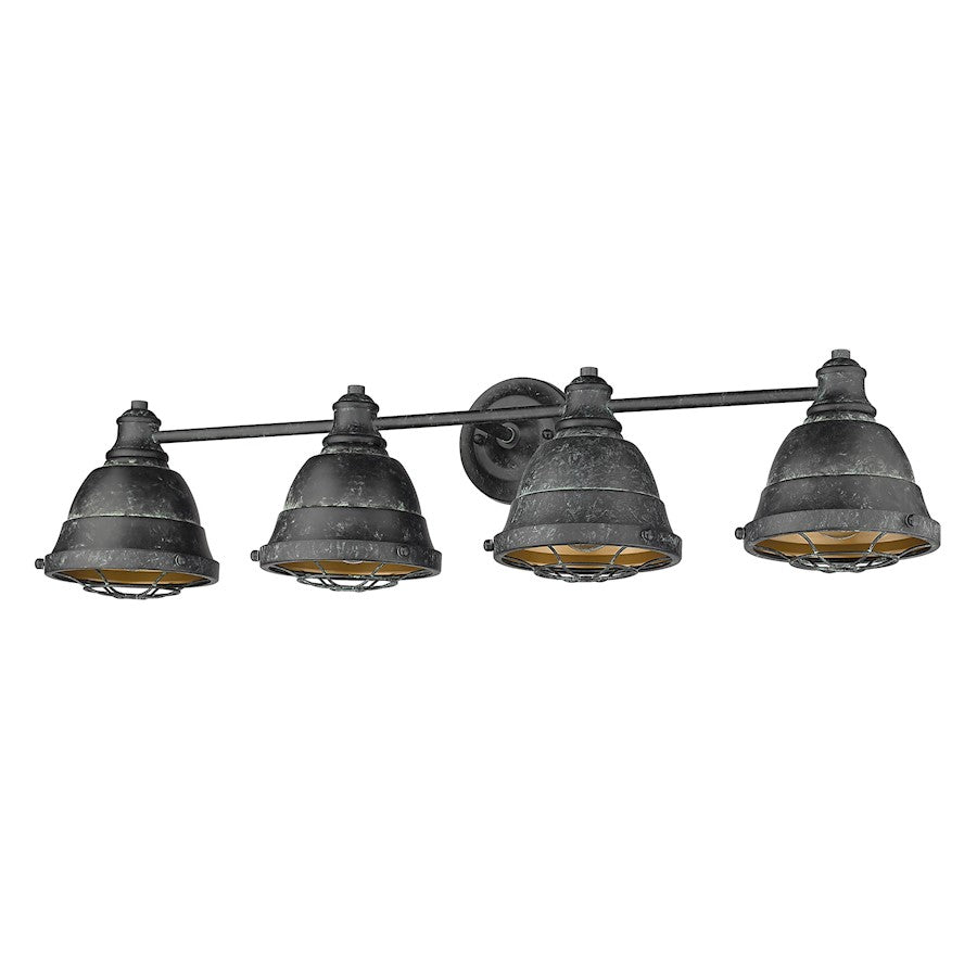 4 Light Bathroom Vanity Light, Black Patina