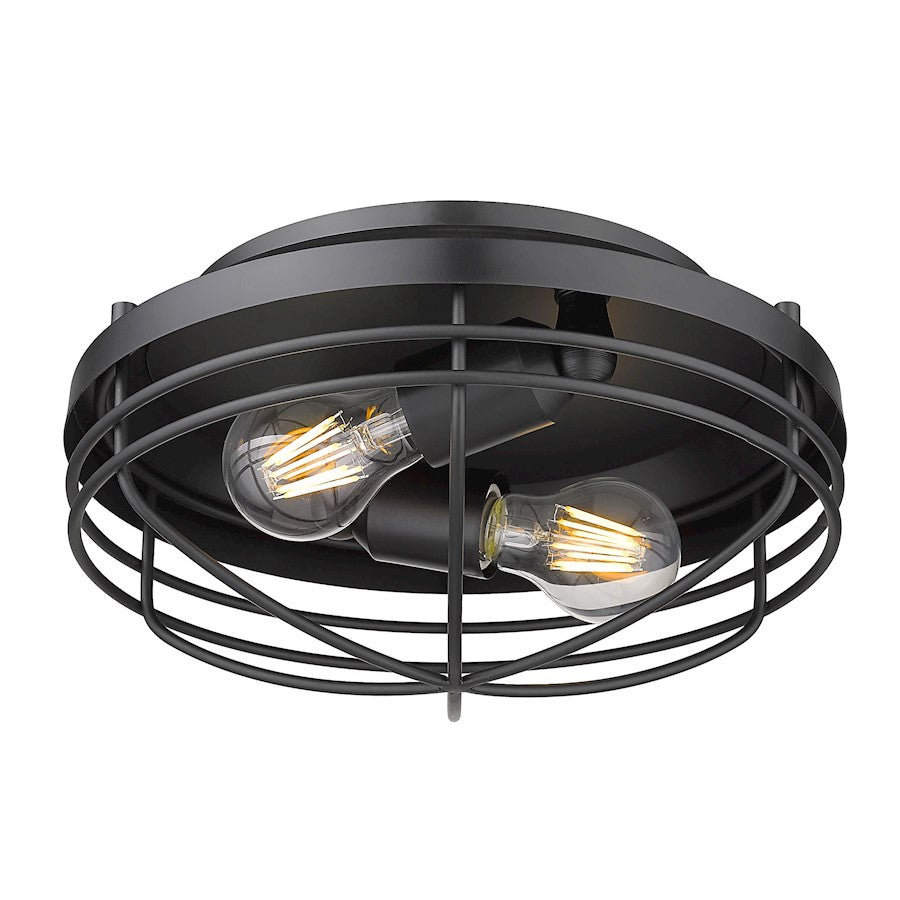 Golden Lighting Seaport 2 Light Flush Mount
