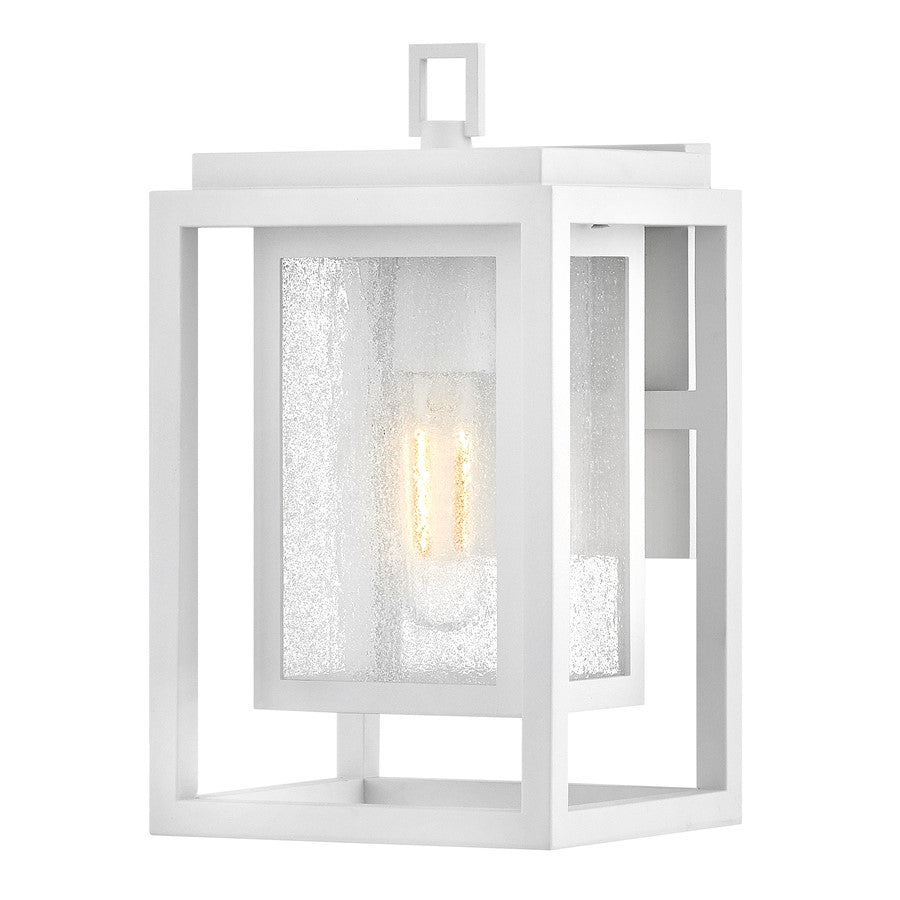 Hinkley Lighting Republic 1Lt Outdoor 12" Wall Mount, White/Clear Seedy - 1000TW