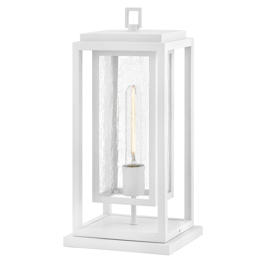 Hinkley Lighting Republic 1Lt Outdoor Pier Mount/8W, White/Clear Seedy - 1007TW