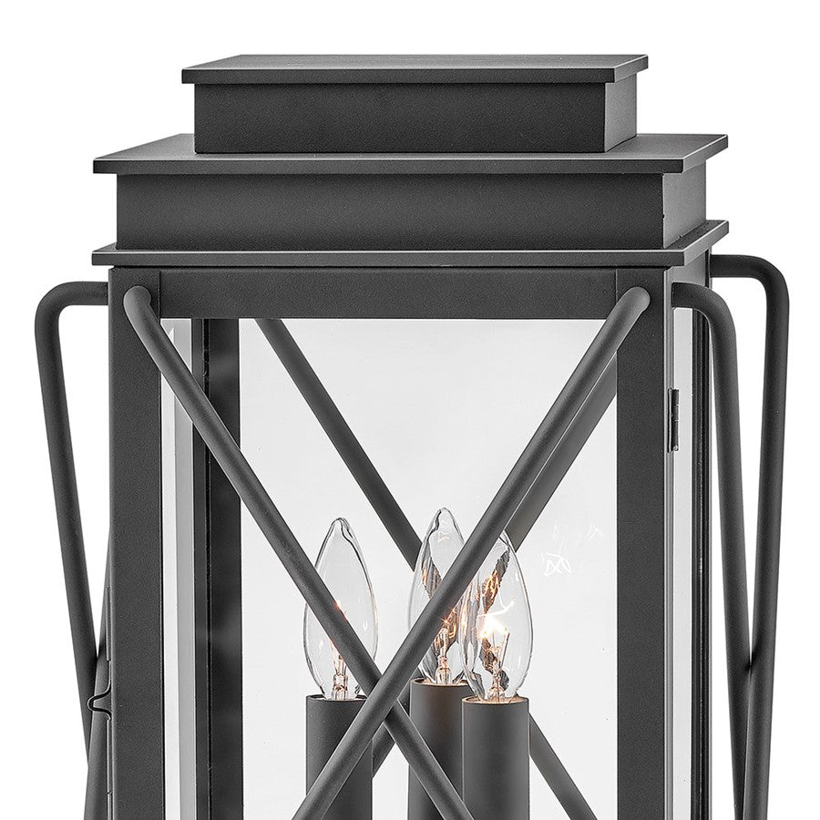 Hinkley Lighting Montecito 3 Light 18" Outdoor Pier Mount, Black