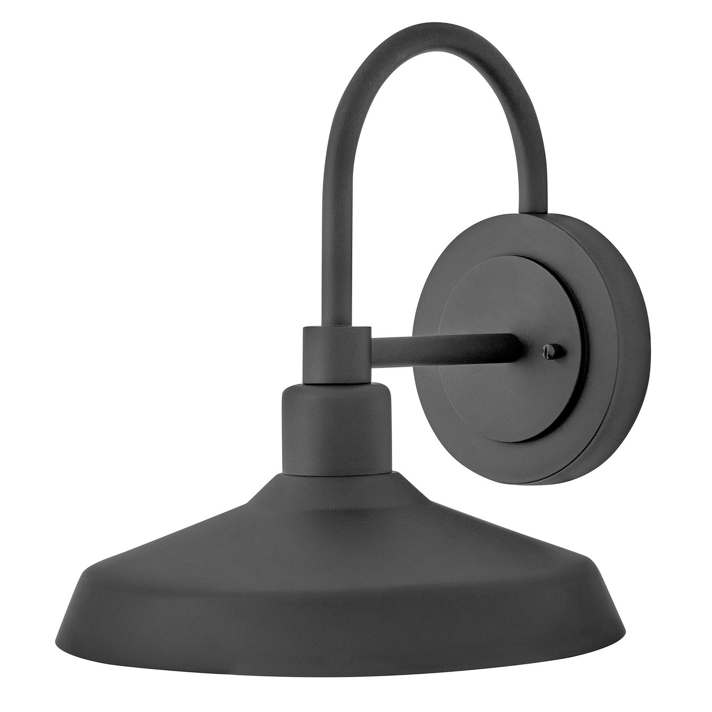 Hinkley Forge 13in 1-Light Outdoor Wall Mount | Industrial Black Composite | Covered Patio & Entryway | 13 x 12 x 13 in | Model 12075BK