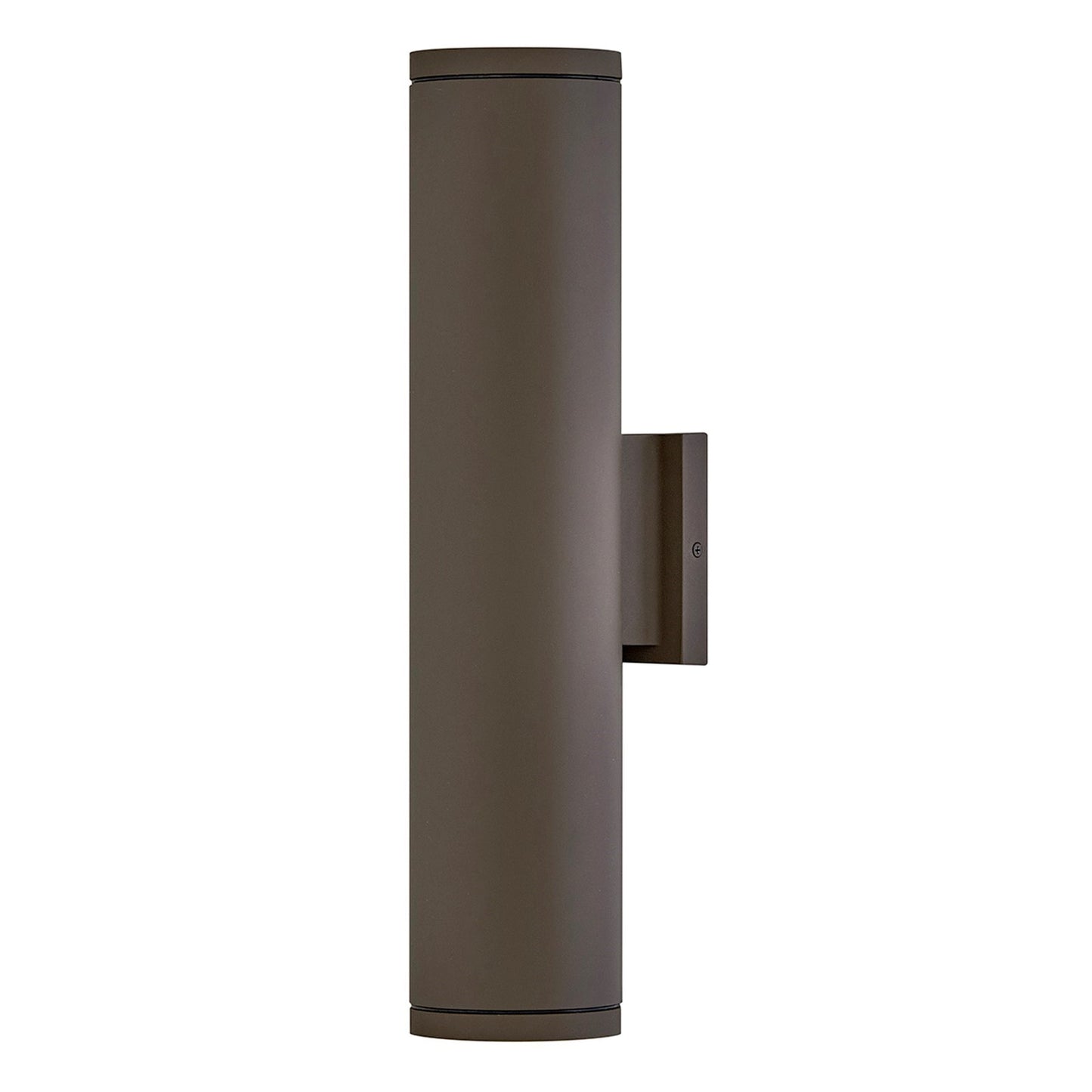 Hinkley Silo 20in 2-Light Outdoor Wall Mount | Modern Architectural Bronze Composite and White Inside Etched Glass | Entryway & Patio | Model 13598AZ-LL