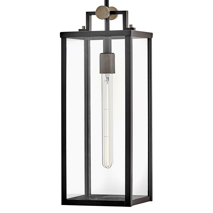 Hinkley Lighting Catalina 1 Light Outdoor Hanging, Black/Clear - 23012BK
