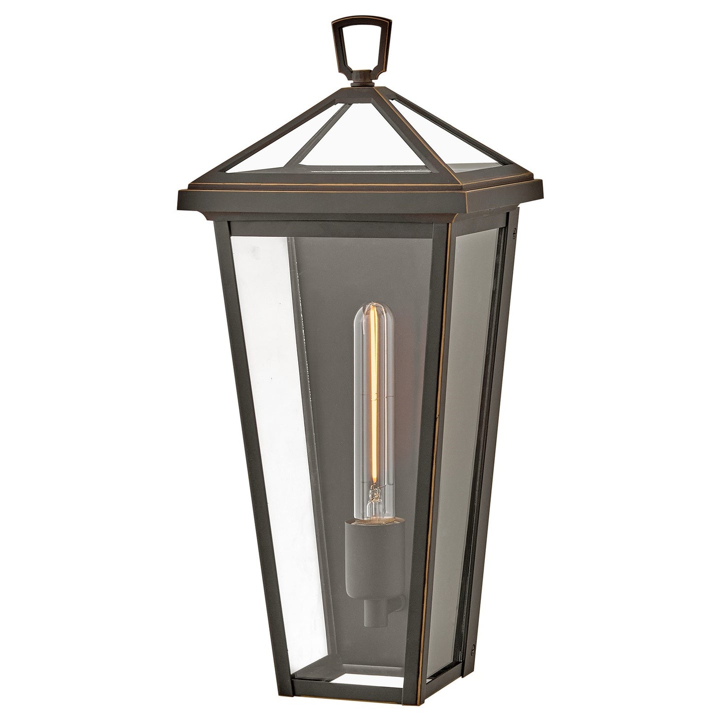 Hinkley Alford Place 18in 1-Light Outdoor Wall Mount | Traditional Oil Rubbed Bronze Aluminum and Clear Glass | Entryway & Covered Patio | Model 25650OZ