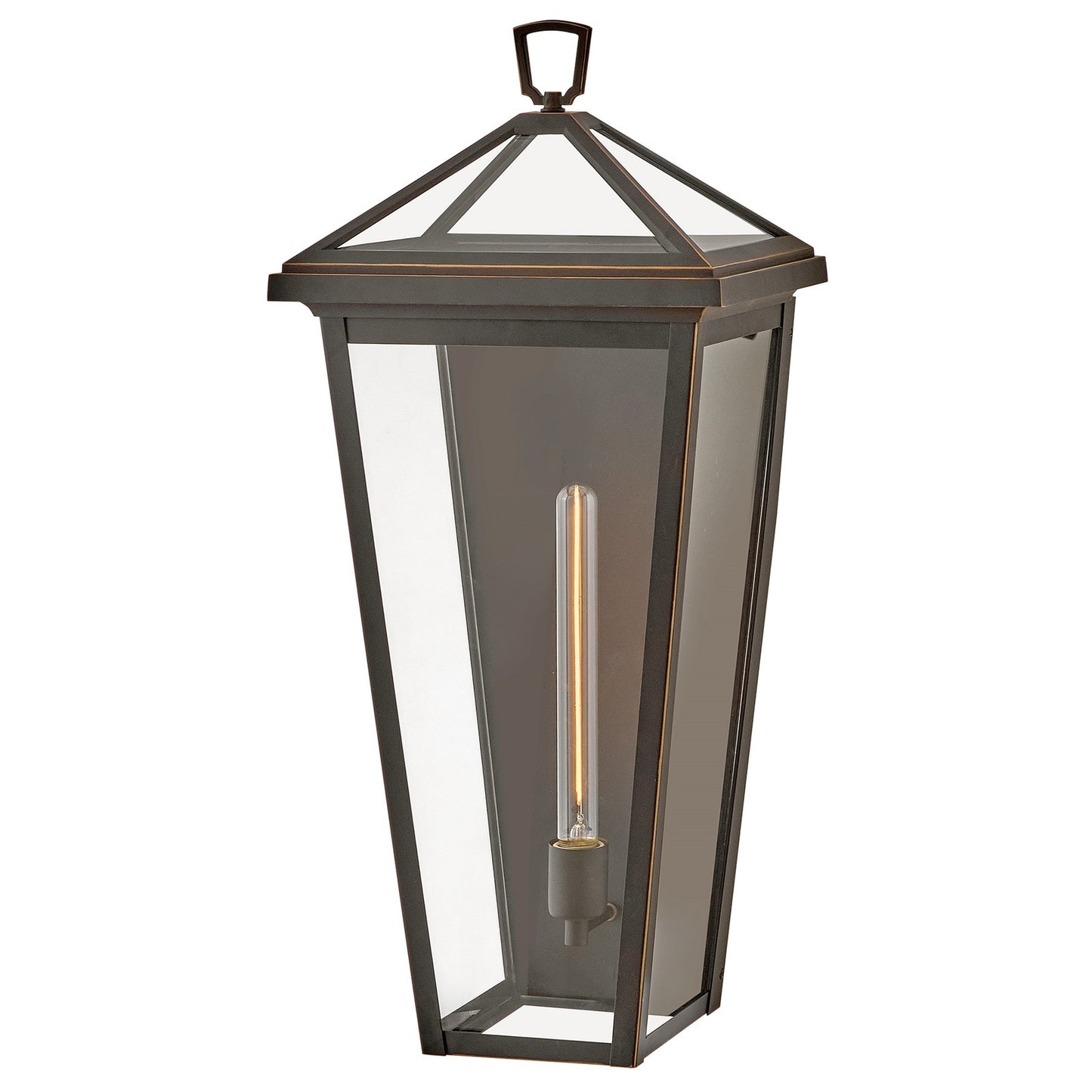 Hinkley Alford Place 27in 1-Light Outdoor Wall Mount | Traditional Oil Rubbed Bronze Aluminum and Clear Glass | Entryway & Patio Entrance | Model 25654OZ
