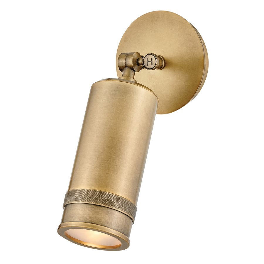 Hinkley Lighting Pratt 1Lt Outdoor Wall Mount, Heritage Brass/Clear - 28810HB