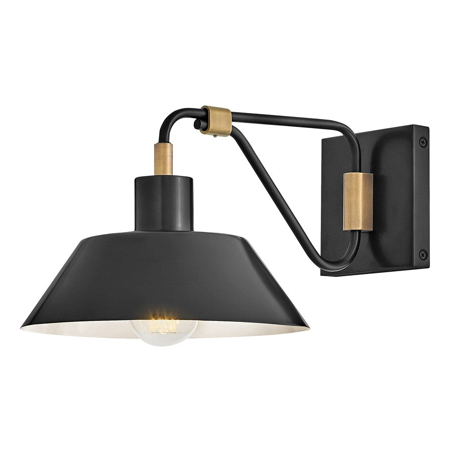 Hinkley Lighting Brewster 1 Light Outdoor 15" Wall Mount, Black Oxide - 28820BX