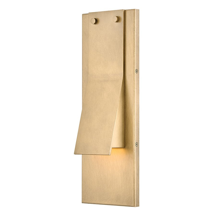 Hinkley Lighting Fold Outdoor 16" Wall Mount, Heritage Brass/Etched - 28994HB