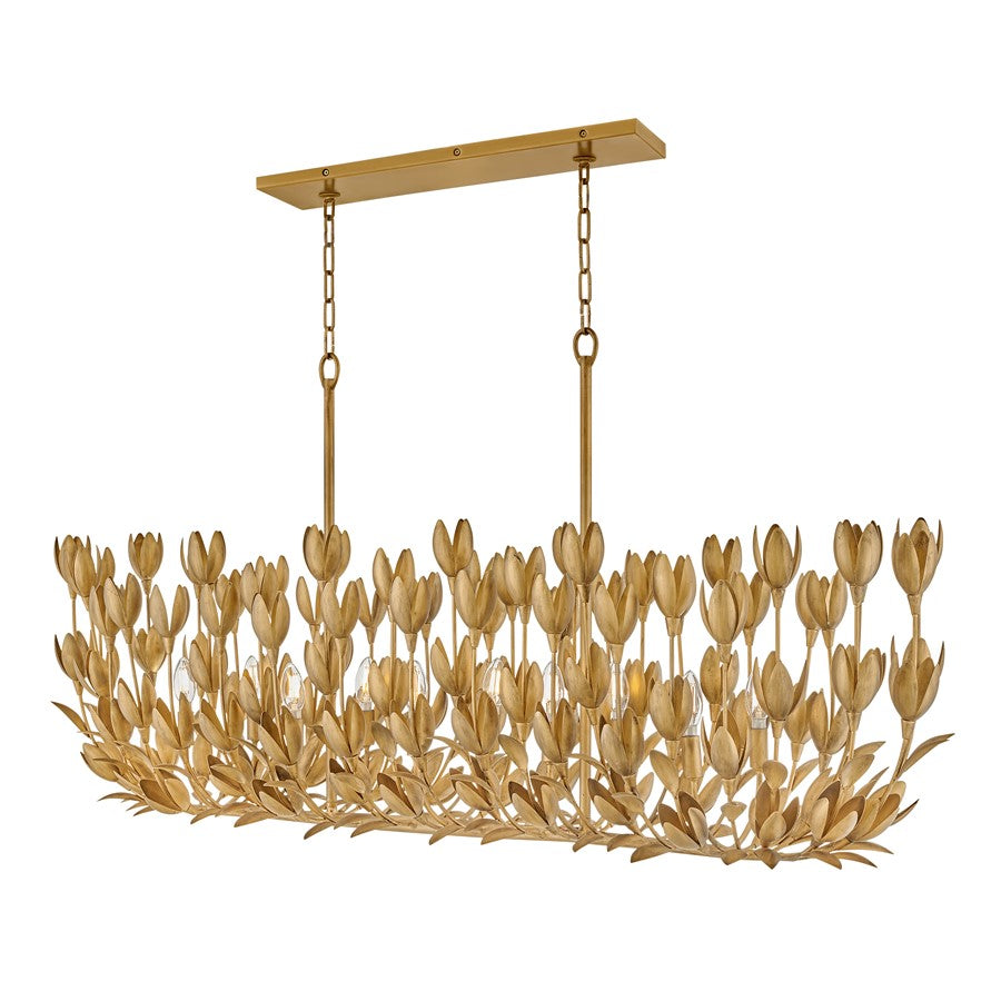 Hinkley Lighting Flora 10 Light Chandelier, Burnished Gold - 30015BNG