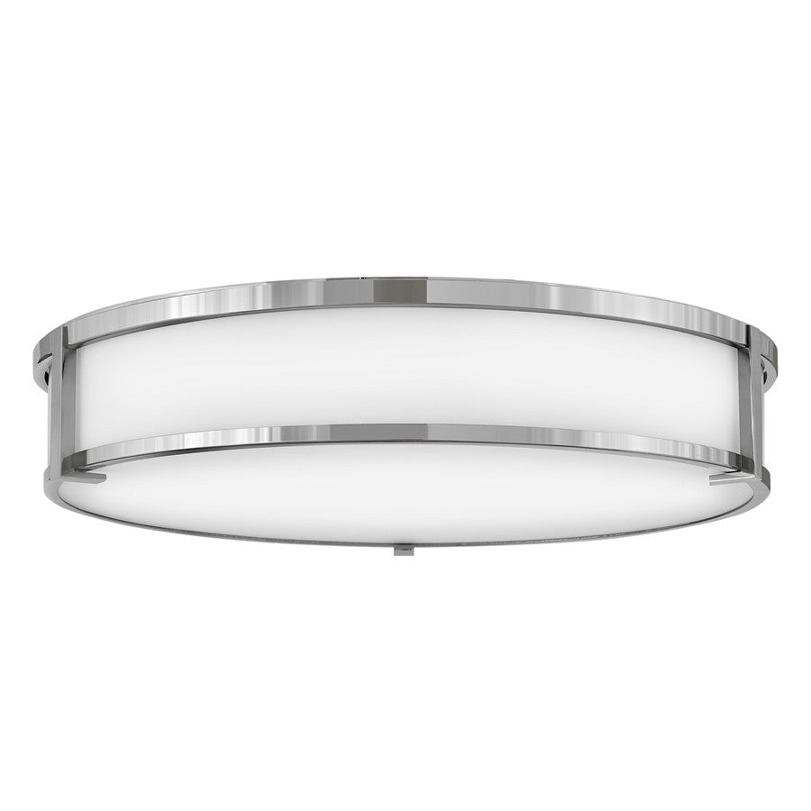 Hinkley Lighting Lowell 4 Light Flush Mount, Chrome/Etched Opal - 3244CM