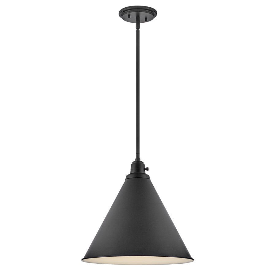 Hinkley Lighting Arti 1 Light Pendant, Black - 3694BK