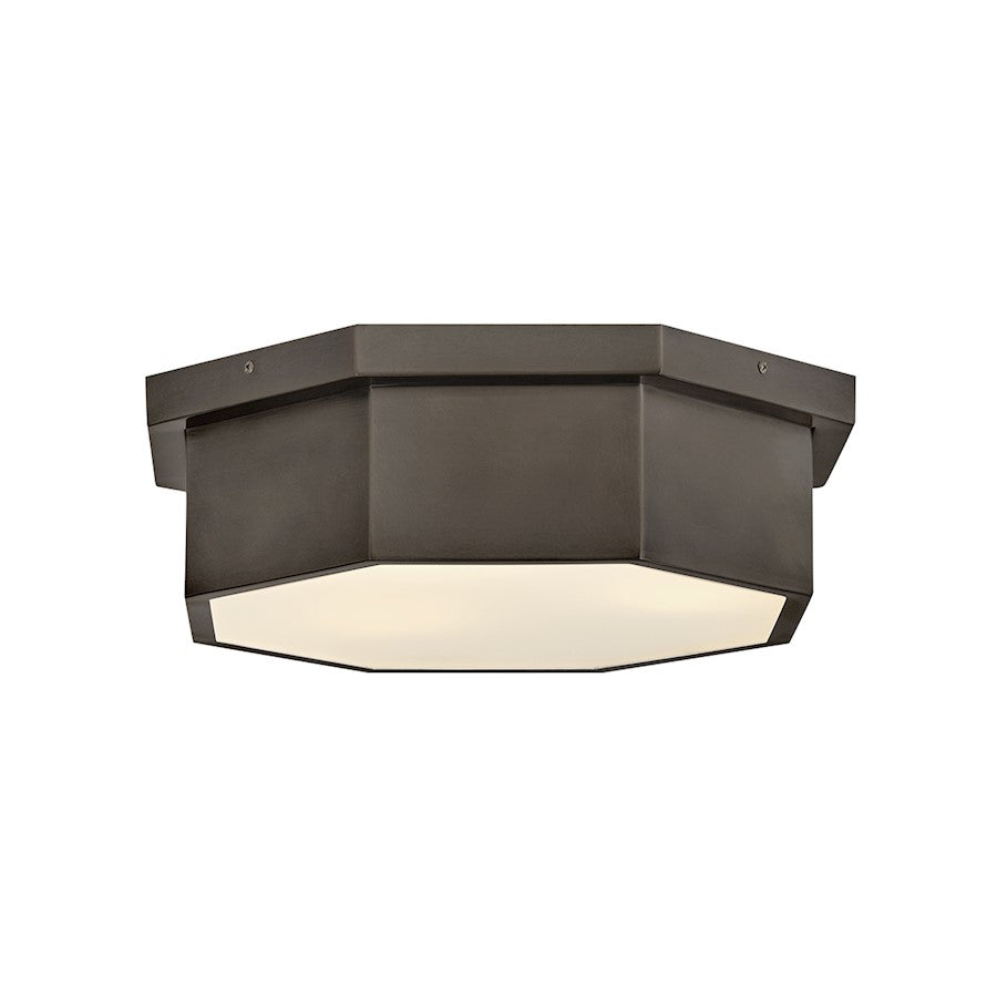 Hinkley Lighting Facet 3 Light Medium Flush Mount, Black Oxide - 46993BX
