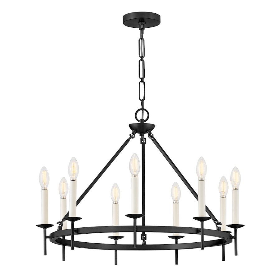 Hinkley Lighting Copley 9 Light Medium Ring Chandelier, Black - 47475BK
