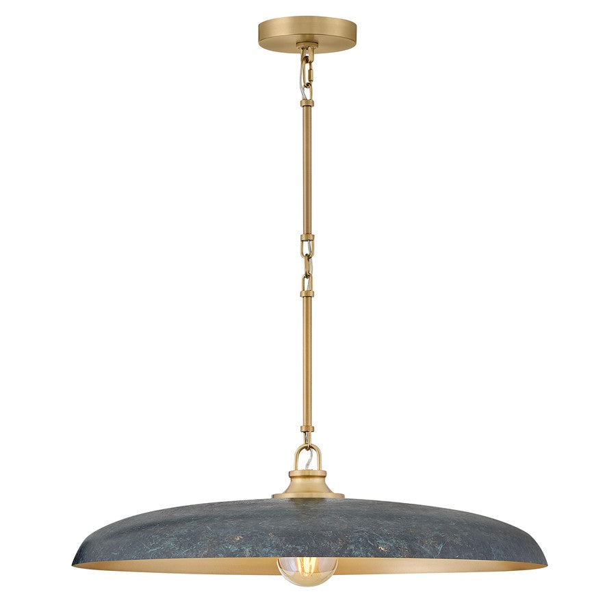 Hinkley Lighting Sadie 1Lt Chandelier, Brass/Antique Verdigris - 48165LCB-AV