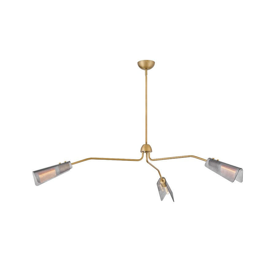 Hinkley Lighting Altman 3Lt 60" Low Profile Chandelier, Brass - 48303LCB