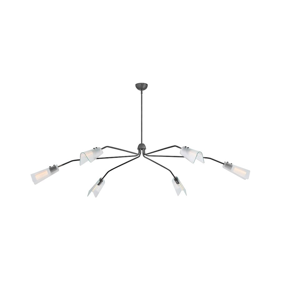 Hinkley Lighting Altman 6Lt 60" Low Profile Chandelier, Gunmetal - 48306GMT