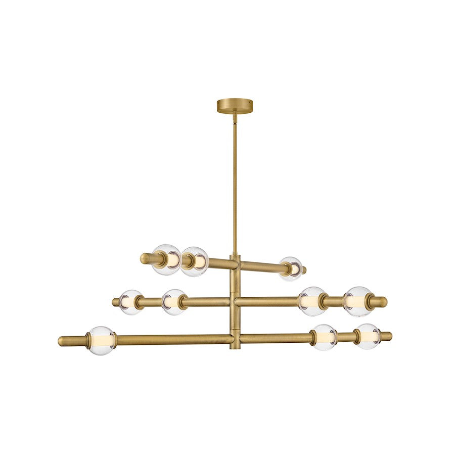 Hinkley Lighting Saxon LED 50" Chandelier, Lacquered Brass - 48336LCB
