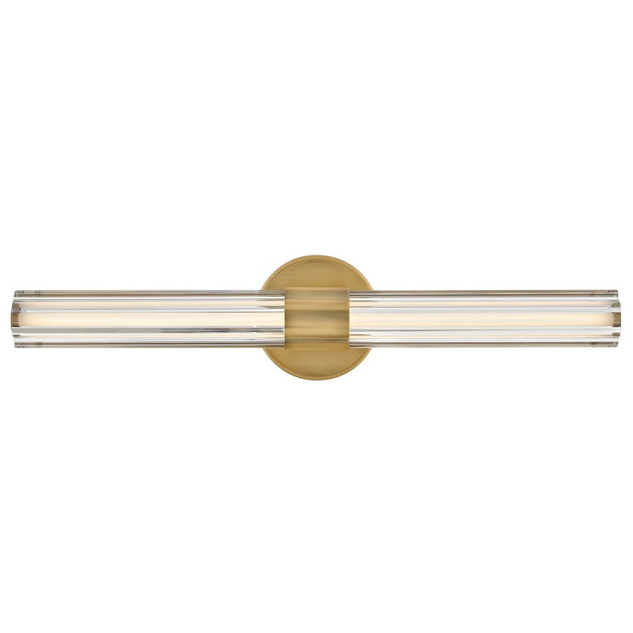 Hinkley Lighting Georgette LED Vanity, Brass/Clear Fluted Crystal - 51312LCB