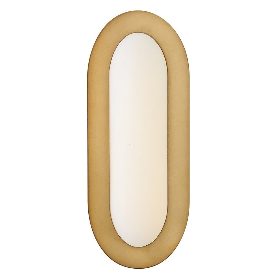 Hinkley Lighting Emme LED 15" Vanity, Heritage Brass/Etched Opal - 55162HB