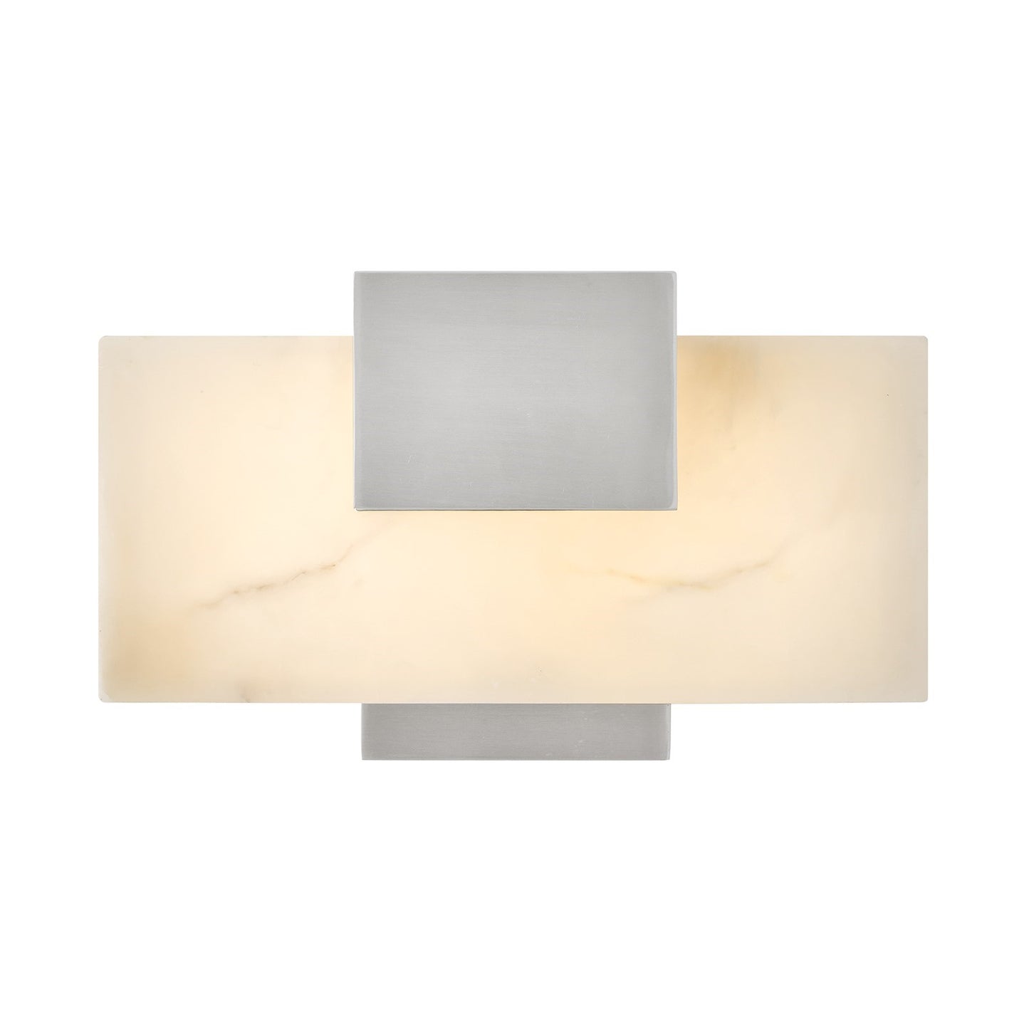 Hinkley Cadiz 6.75in 1-Light Bath Wall Mount | Modern Brushed Nickel Steel and Natural Alabaster | Bathroom Vanity & Powder Room | 3.5 x | Model 57030BN