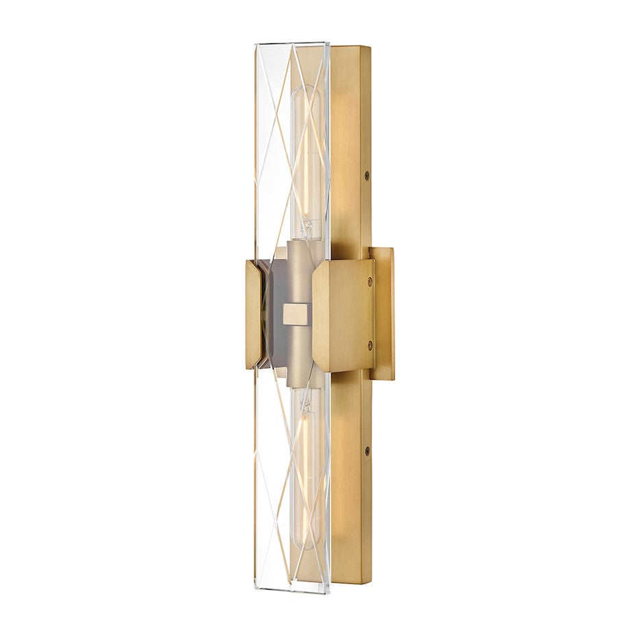 Hinkley Lighting Monte 2 Light Large Sconce, Heritage Brass - 57062HB