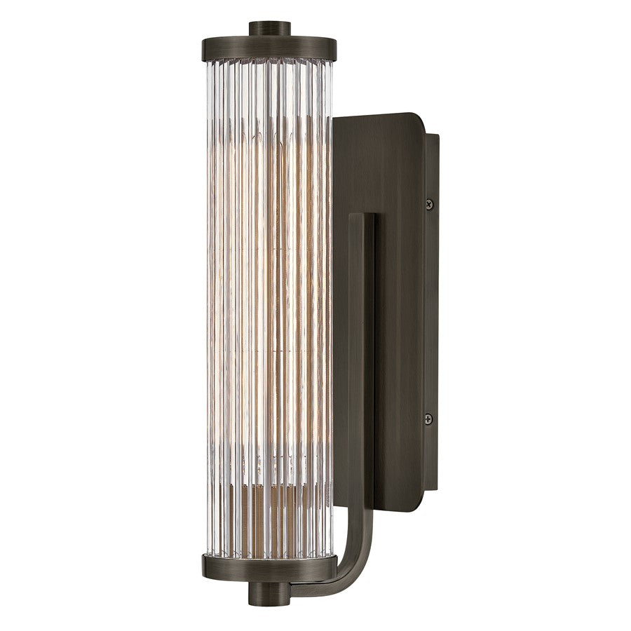 Hinkley Lighting Ellery 1 Light Bath Sconce, Black Oxide/Clear - 57500BX