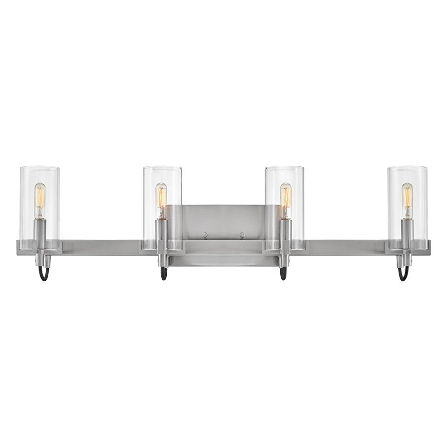 Hinkley Lighting Ryden 4 Light Vanity, Brushed Nickel/Clear - 58064BN