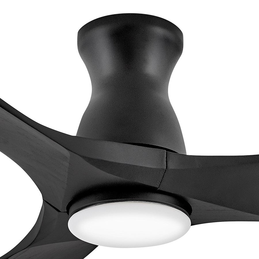 Hinkley Fan Swell Flush Illuminated 56" LED Smart Fan, Bk/Bk