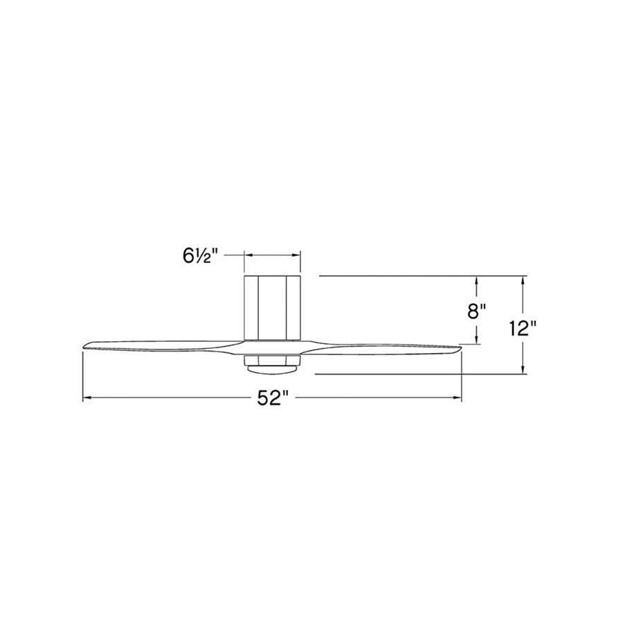 Hinkley Fan Facet 52" LED Smart Fan, Matte White/Matte White