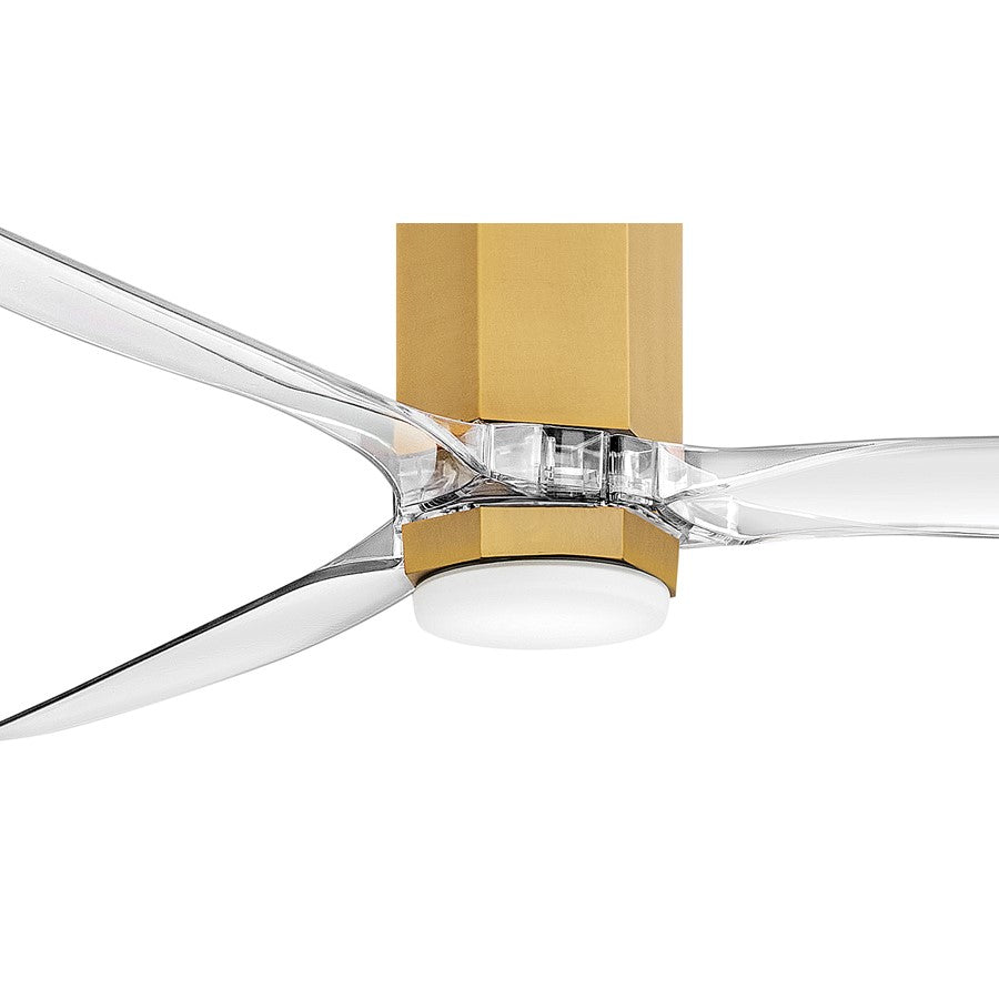 Hinkley Fan Facet 60" LED Smart Fan, Brass/Clear Acrylic