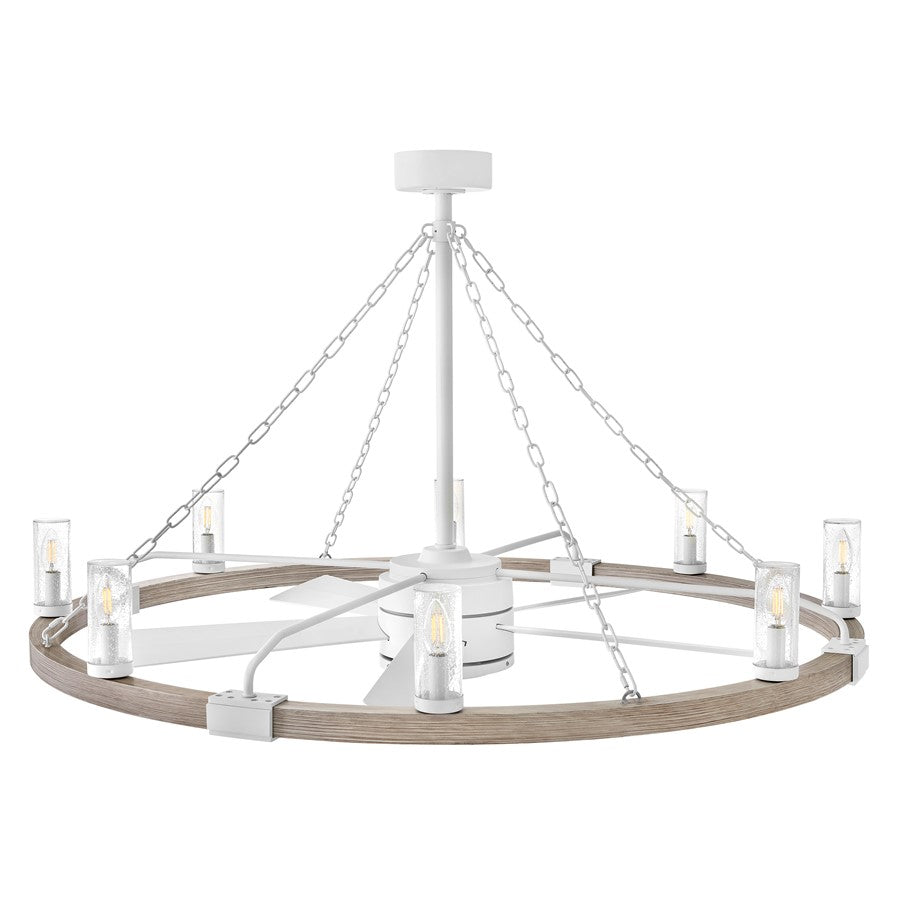 Hinkley Fan Sawyer 52" LED Smart Fandelier, White/White - 906144FMW-LWD