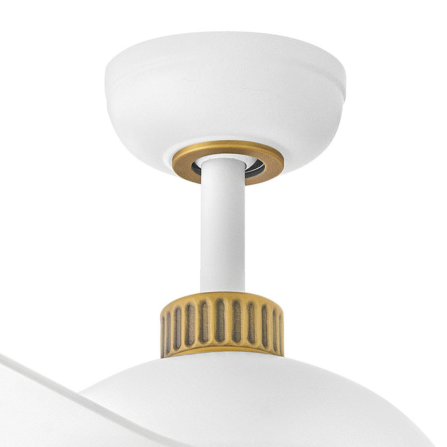 Hinkley Fan Alba 56" LED Smart Fan, Matte White/Matte White