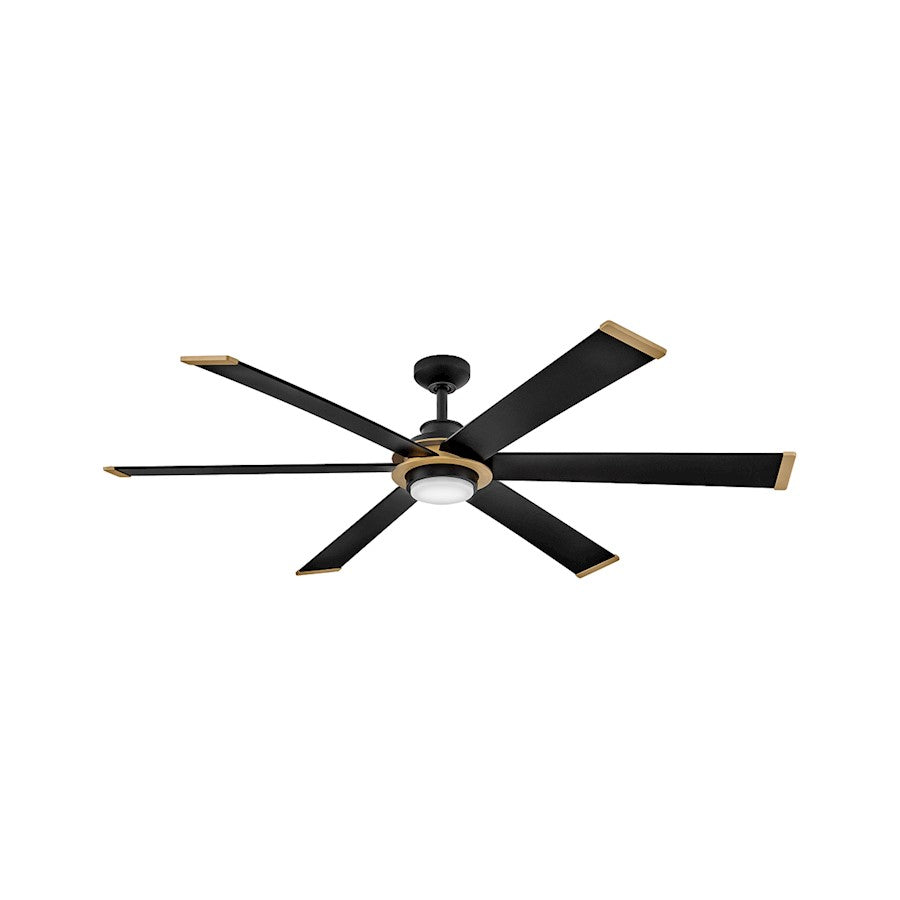 Hinkley Fan Andros 64" 1 Light LED Smart Fan, Black/Black - 906964FMB-LDD