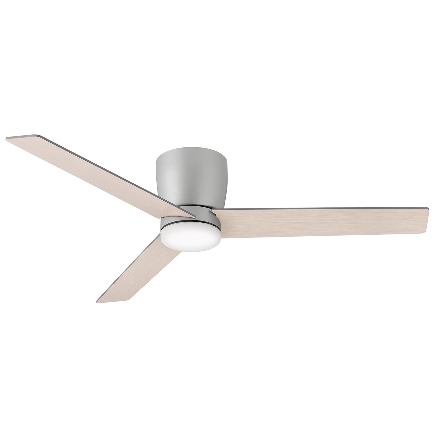 Hinkley Ari 52in LED Ceiling Fan | Transitional Brushed Nickel Steel and Silver Wood Blades | Large Bathroom & Covered Patio | 52 x | Model 910852FBN-LDA