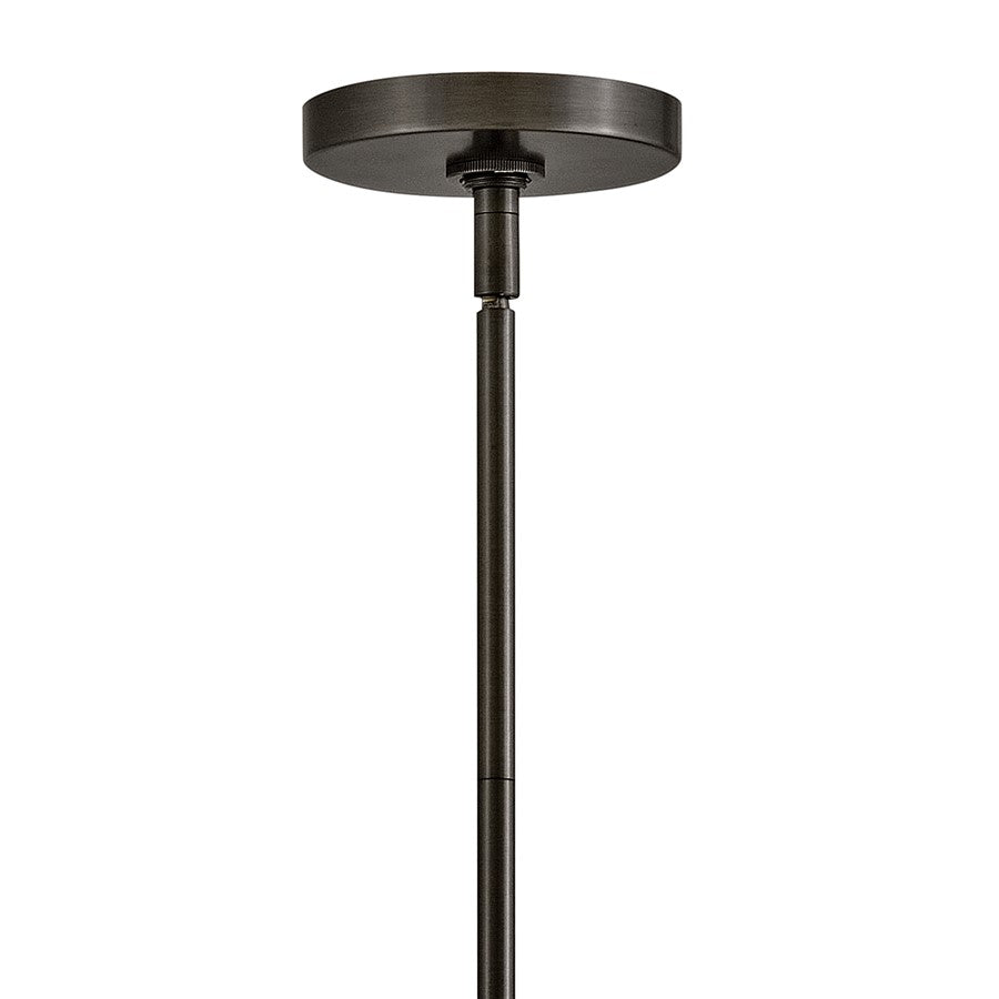 Hinkley Oberon 8Lt Chandelier, Black Oxide/Multi-Colored Swirl