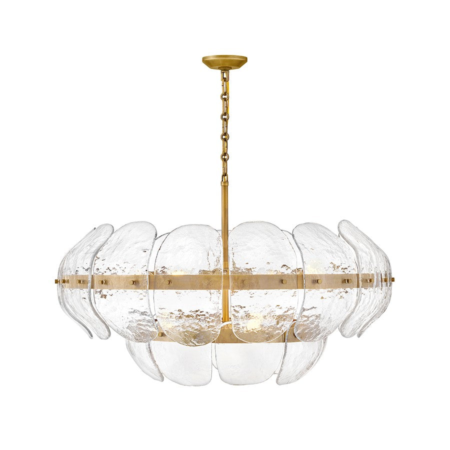 Fredrick Ramond Lillia 9 Light Chandelier, Heritage Brass/Clear - FR30516HB