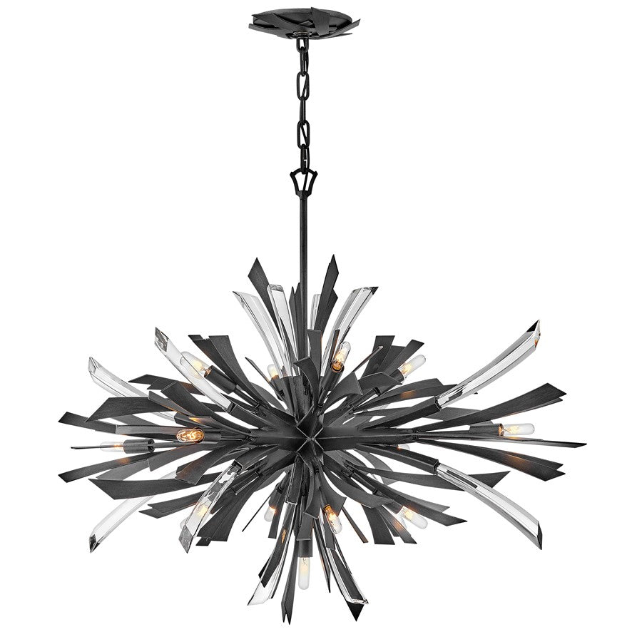 Fredrick Ramond Vida 13 Light Chandelier, Brushed Graphite - FR40906BGR