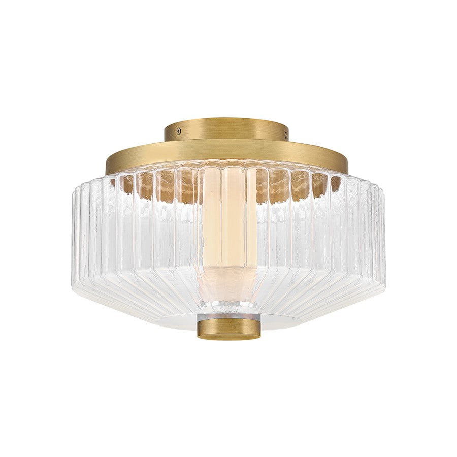 Fredrick Ramond Reign LED Small Flush Mount, Lacquered Brass - FR41463LCB