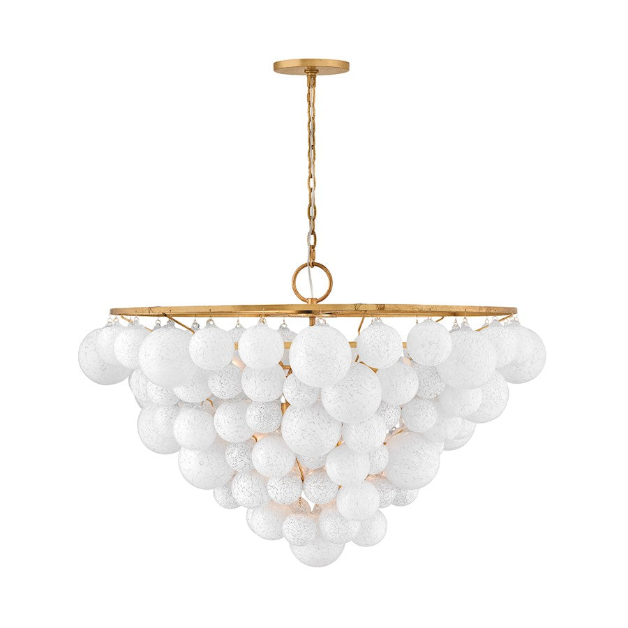 Fredrick Ramond Marabel 10 Light Large Chandelier, Distressed Brass - FR41568DA