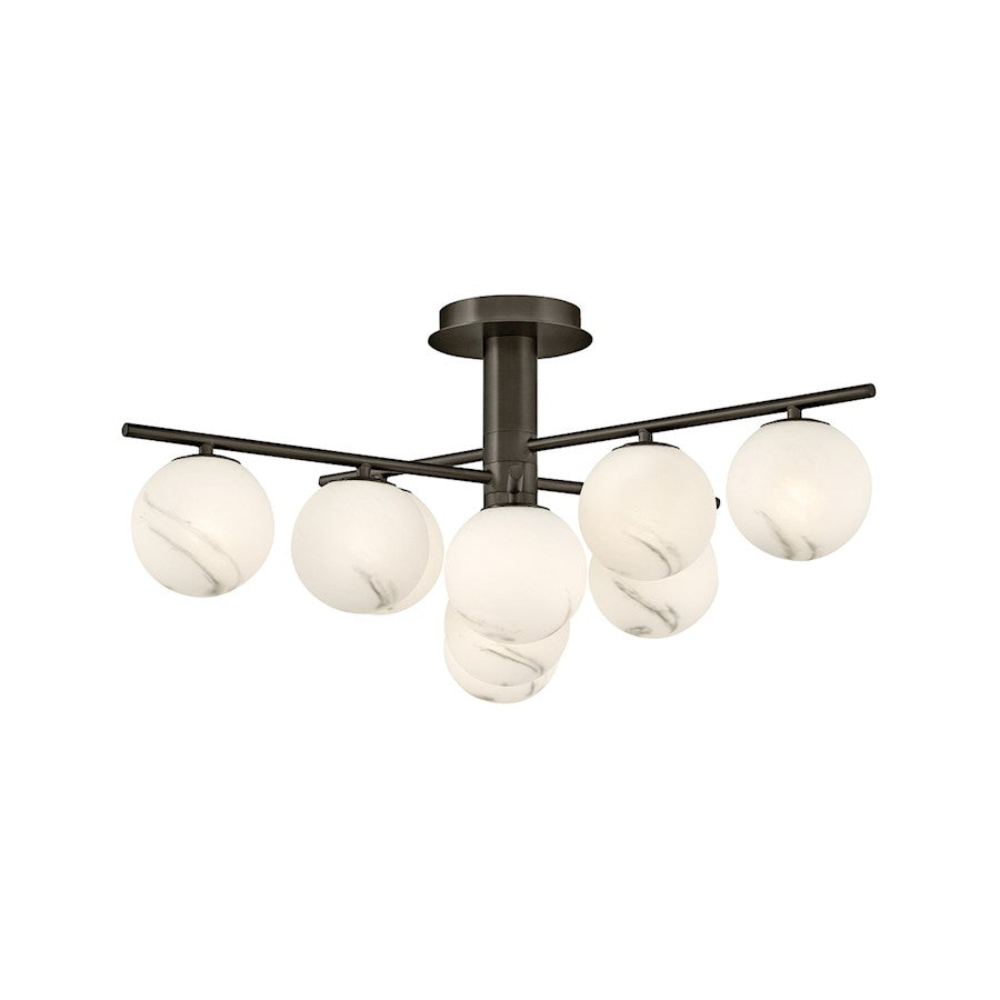 Fredrick Ramond Selene 9 Light Large Semi-Flush Mount, Black Oxide - FR41903BX