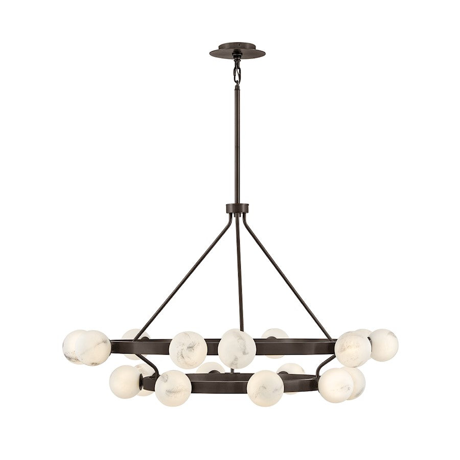 Fredrick Ramond Selene 18Lt 48" Multi Tier Chandelier, Black Oxide - FR41905BX
