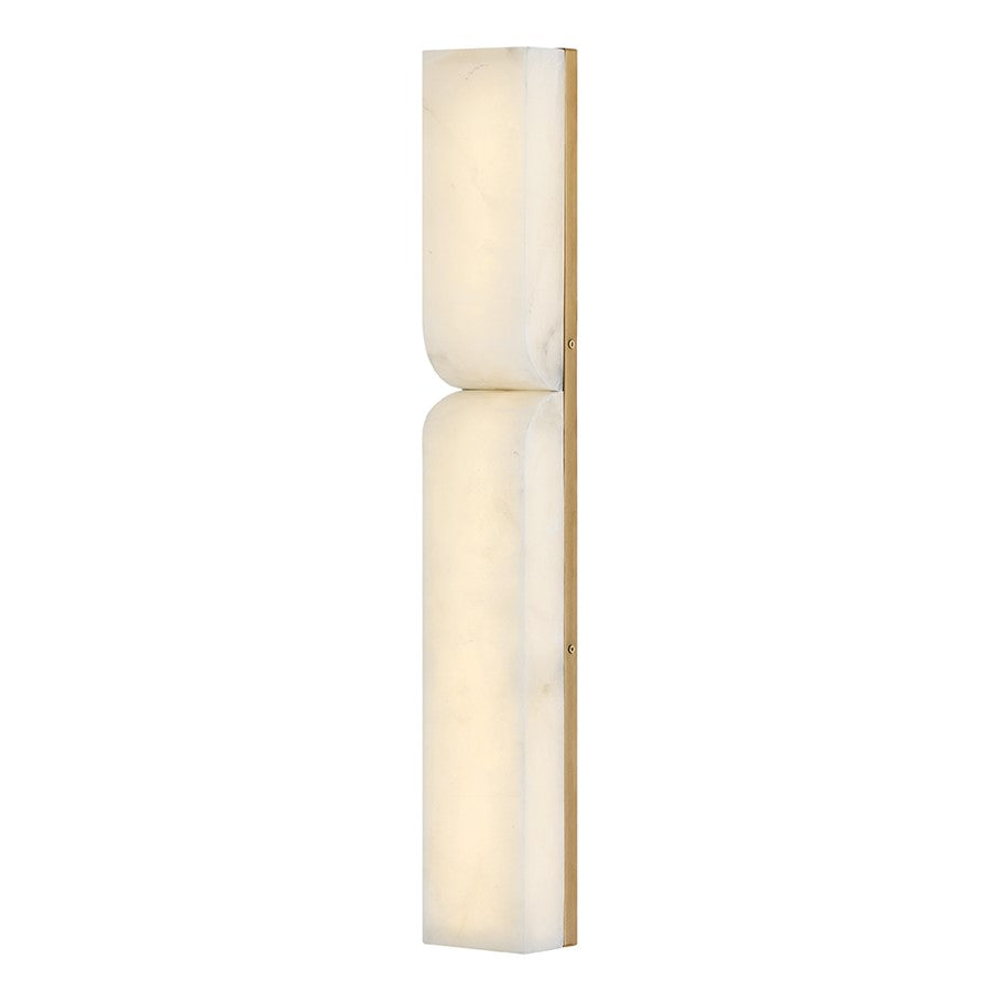 Fredrick Ramond Alune 32" Wall Mount, Lacquered Brass/Alabaster - FR41972LCB